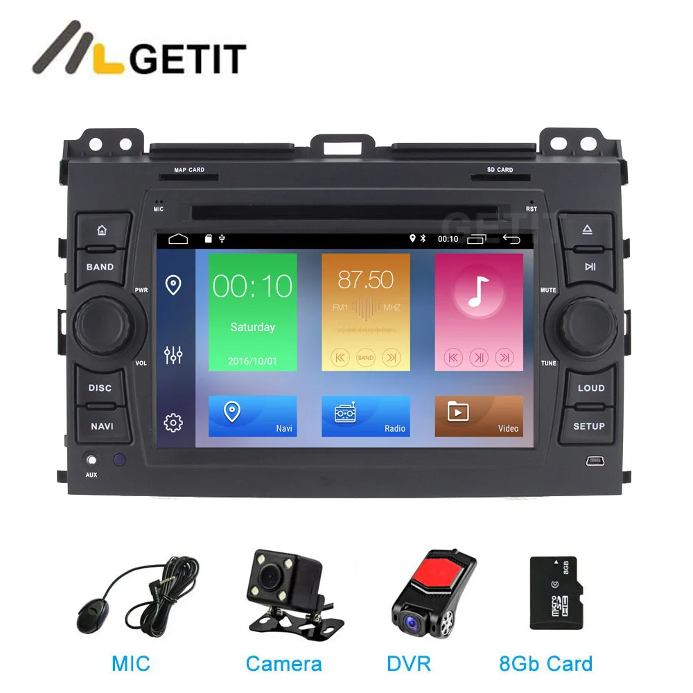 DSP Android 9 автомобильный DVD видео плеер для Toyota Prado Land Cruiser 120 2002-2009 с радио WiFi Bluetooth GPS |