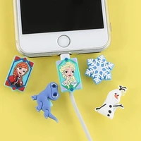 anime cartoon frozen 2 aisha anna mobile phone silicone data cable charging cable protective sleeve protection head