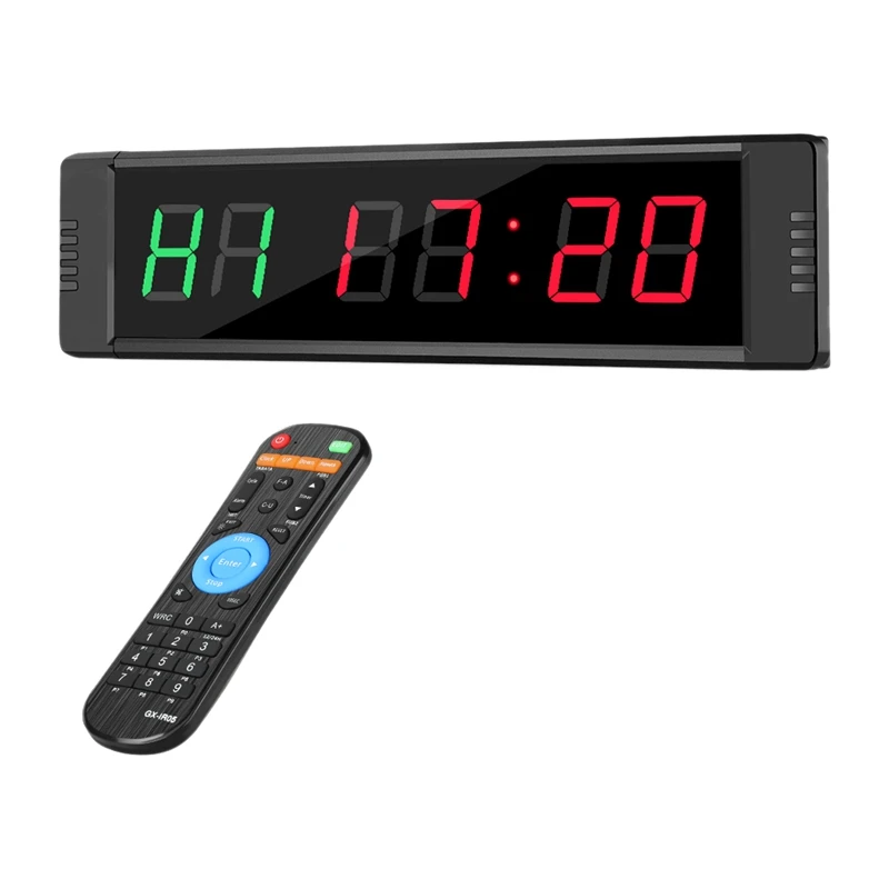 

Programmable LED Interval Timer Clock Stopwatch Sports for Fitness Gym EU Plug