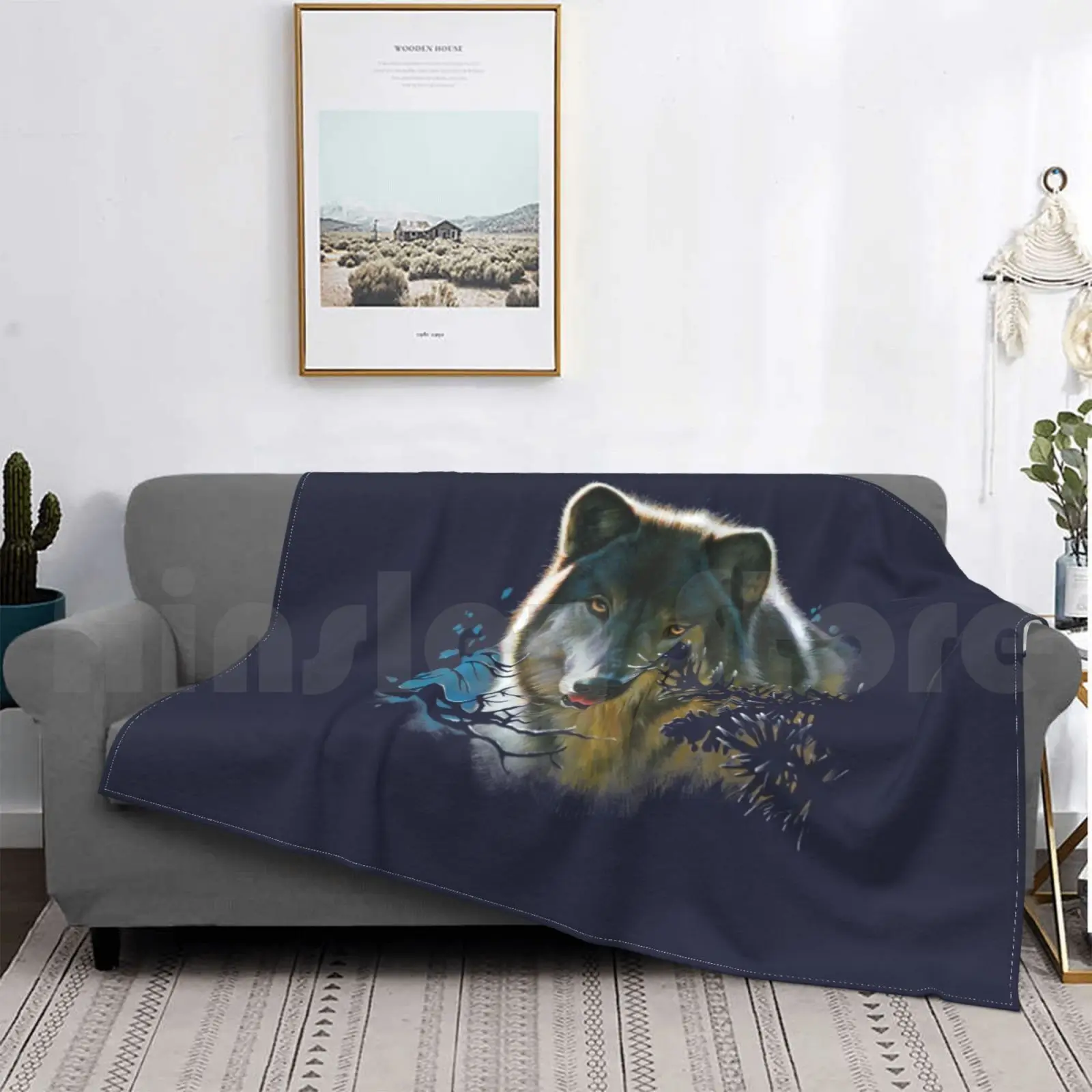 

Stalking Wolf Blanket Fashion Custom Wolf Wolves Wolf Stalk Animals Canine Realistic Realistic Drawing