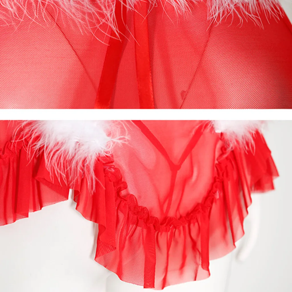 Хит рождественское Сексуальное белье на День святого Валентина ночная рубашка