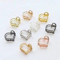 vintage retro hollow alloy heart hair clips large size bathing disk hair claws for women girls