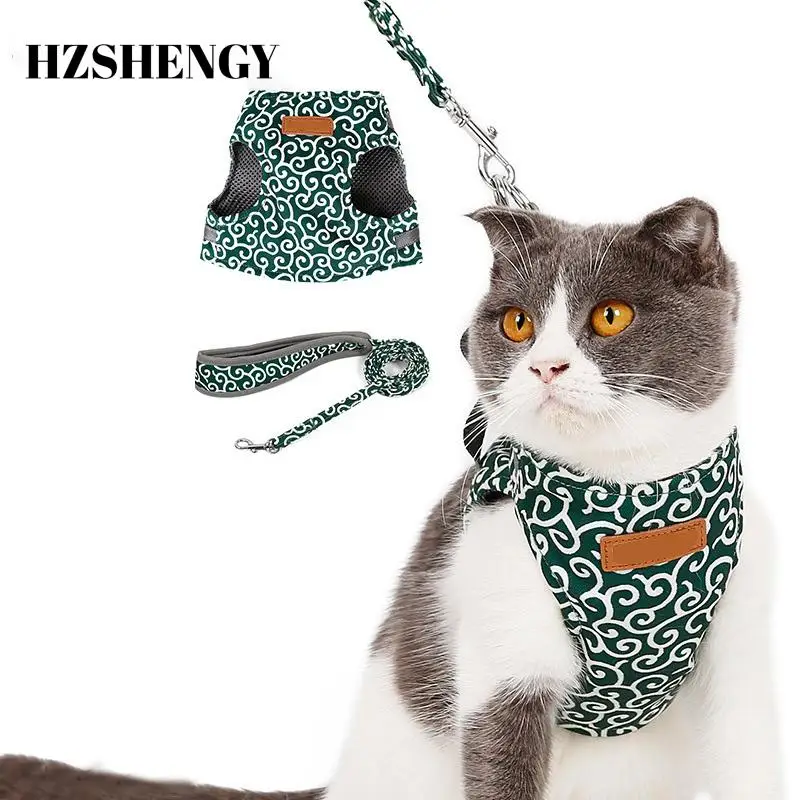 HZSHENGY Кошачий жилет для поводка-доски Набор маленьких собак и кошек регулируемые поводки Дышащая куртка для щенков
