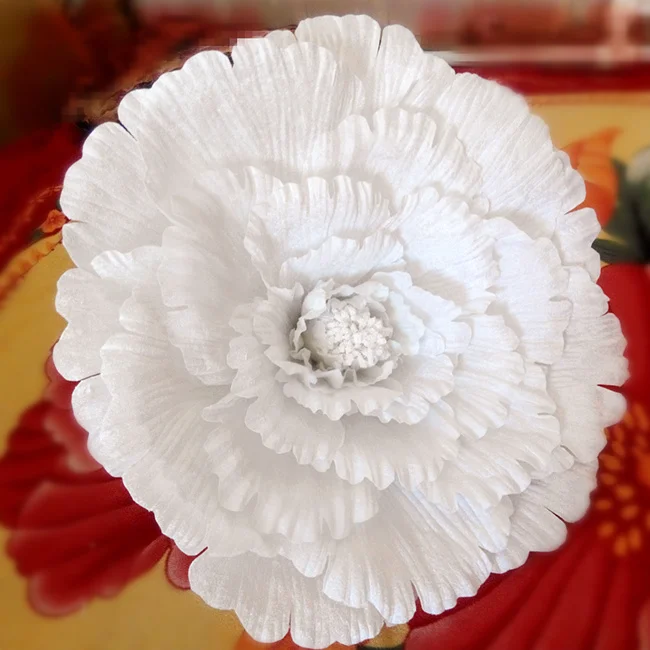 White peony Искусственные цветы, шелковые пионы, искусственные цветы, свадебные украшения, вечерние, искусственные цветы, украшение для дома, Рождество - Цвет: White peony