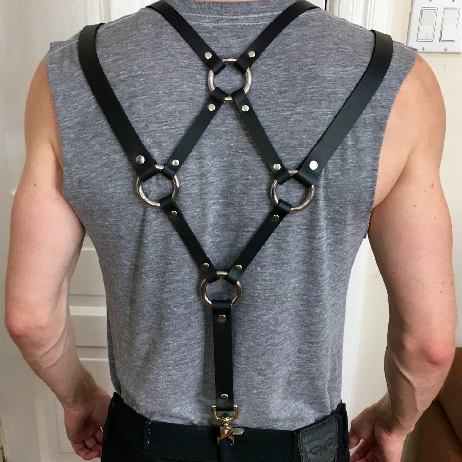 CKMORLS Leather Harness Men Bondage Belt Gay Adult Game Outfit Adjustable Chest Crop Top Suspender Male Garter Costume Exotic |