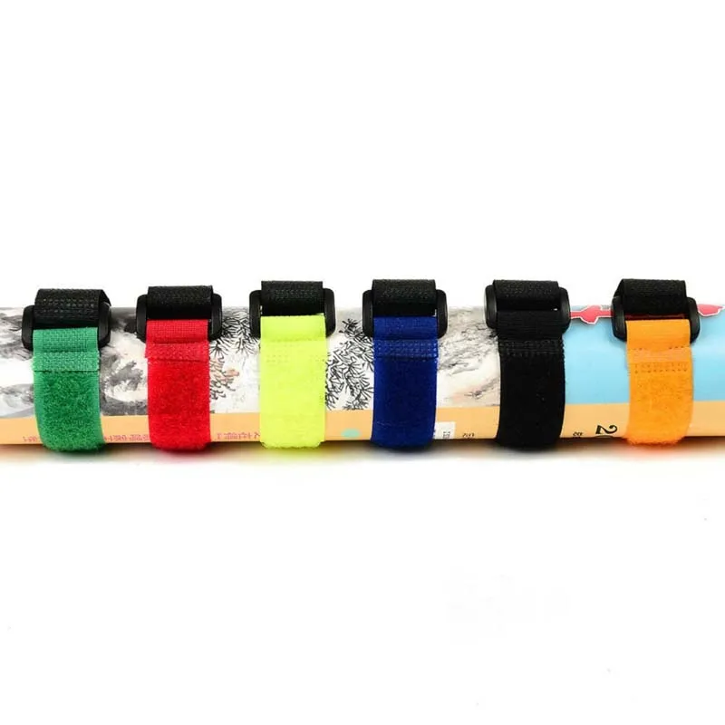 

Reusable Fishing Rod Tie Holder Strap Suspenders Fastener Hook Loop Cable Cord Ties Belt Fishing Tackle Box Accessories