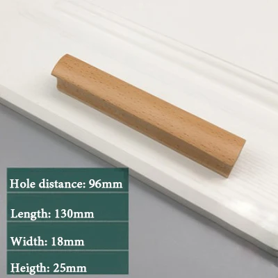 door handle-2 Деревянная дверная ручка для ящика Шкаф для дома магазин одежды офис простой стиль прямоугольник дверная ручка - Цвет: door handle-2