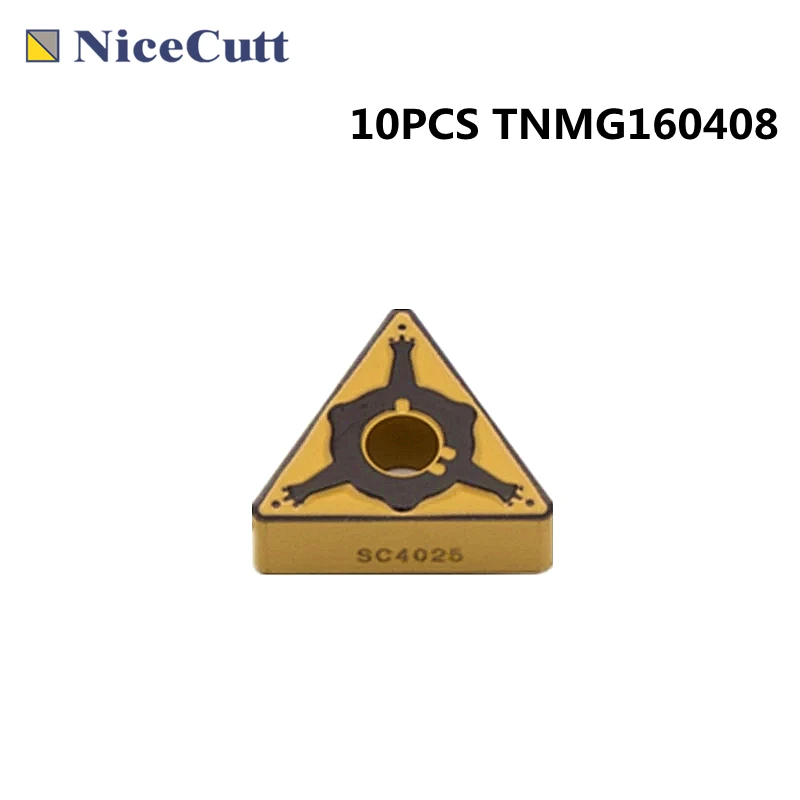 

NiceCutt tungsten carbide lathe turning insert TNMG160404(08)-TM-SC4025 10PCS For MTJNR for steel lathe tool holders FOR MIDDLE