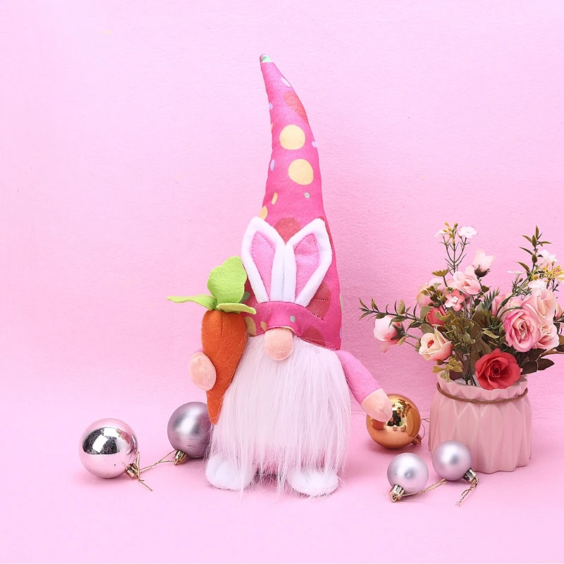 

Cute Rabbit Easter Bunny Gnome Decoratio Doll Home Party Decorations Kids Toys 69HF
