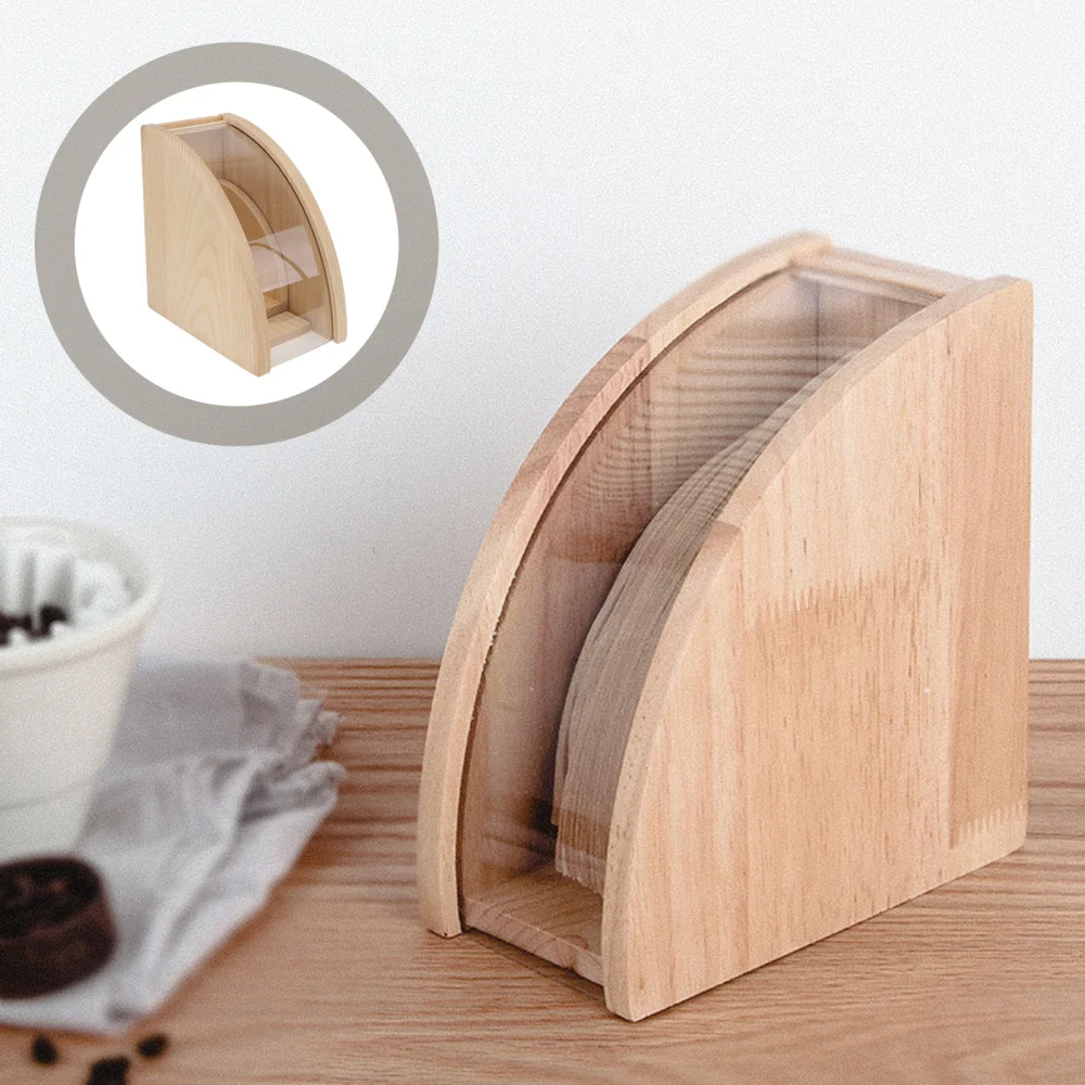 

1Pc Durable Natural Filter Paper Box Home Office Coffee Filter Paper Rack