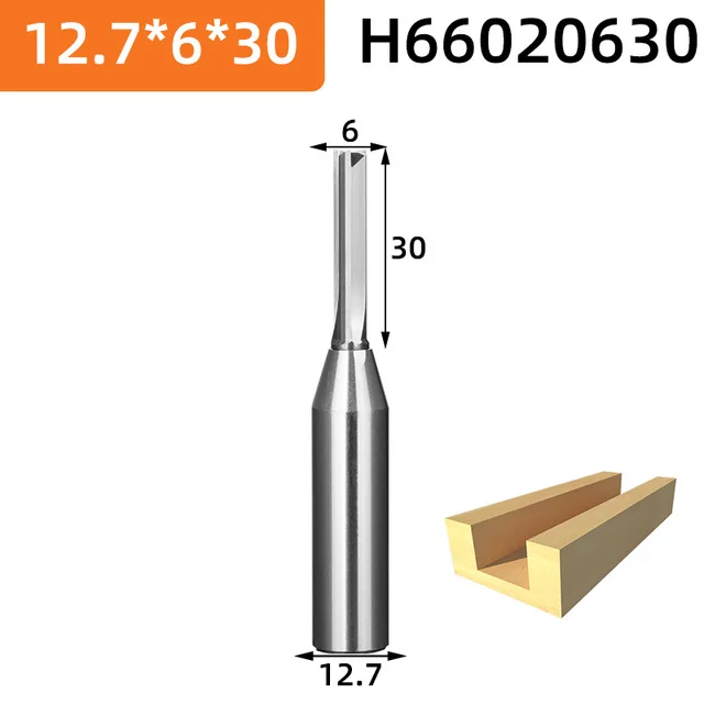 

HUHAO 1/2 "хвостовик 3-зубая фреза TCT прямые фрезы обрезные концевые фрезы для МДФ фанеры ДСП слот дрель