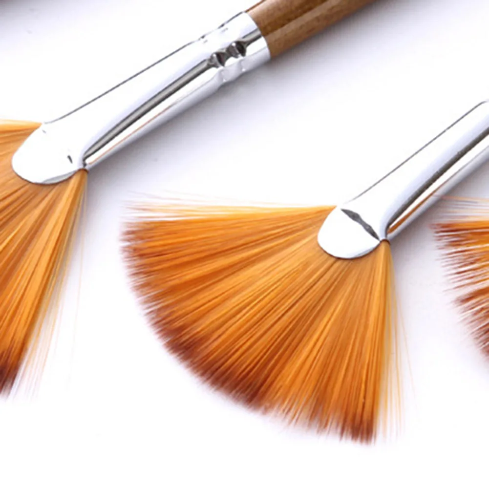 Экономичный набор кистей из 9 вееров нейлоновая щетка деревянная длинная ручка