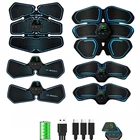 EMS мышечный Стимулятор мышц брюшного Тонер для коррекции фигуры Фитнес оснащения Для мужчин футболка с светодиодный Дисплей электростимулятор для Для мужчин Для женщин Для мужчин