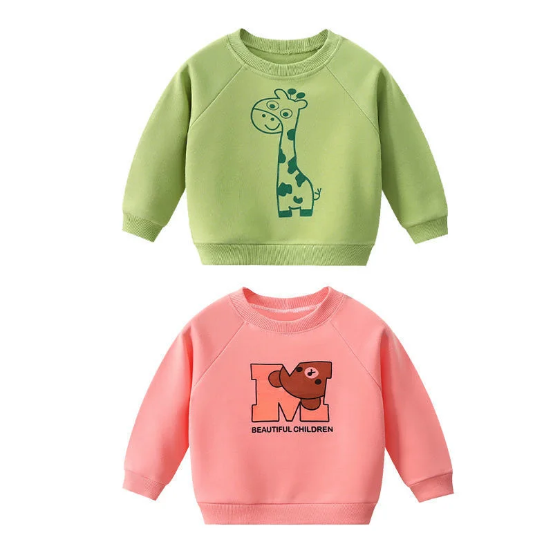 Осенне-зимние детские свитшоты для маленьких девочек Свитер с длинными рукавами