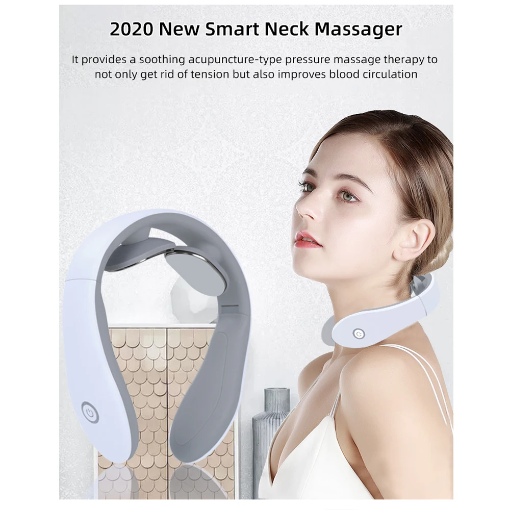 

Magnetic Pulse Heated Electric Intelligent Neck Shoulder Massager Fatigue Relief Relaxation Cervical Infrared Massage Device