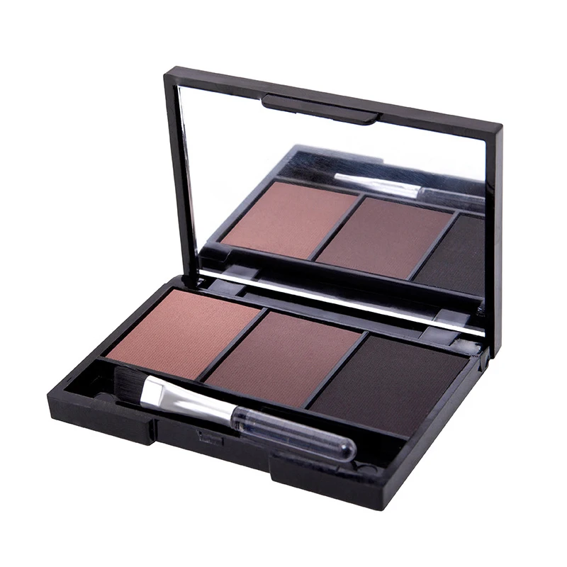 3 Color Eyebrow Powder Palette Cosmetic Brand Eye Brow Enhancer Professional Waterproof Makeup Shadow With Brush Mirror Box |