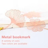 metal bookmark tassel hollow maple leaf vein pendant retro book clip gift fringed apricot marker chinese style vintage creative