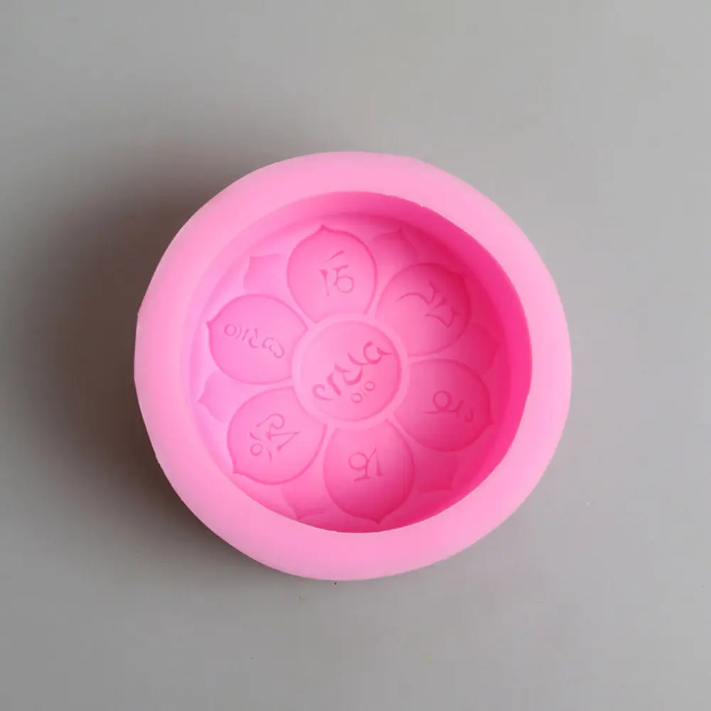 Grainrain Om Мани Падме Хум Мыло Форма Силиконовая поделка свеча Смола DIY молд ручной