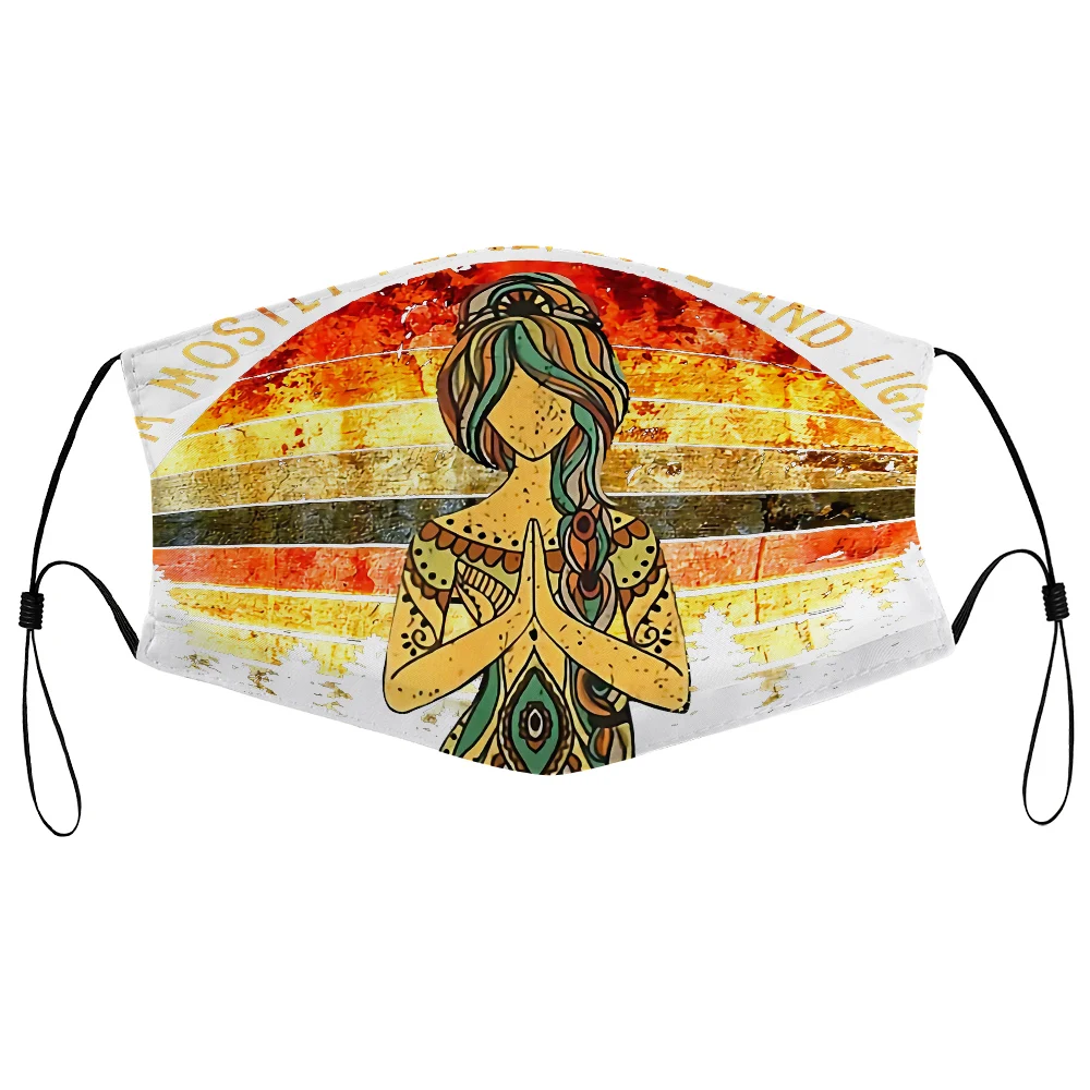 Пылезащитная маска с фильтром Для мужчин Йога татуировки женщин Im в основном Peace