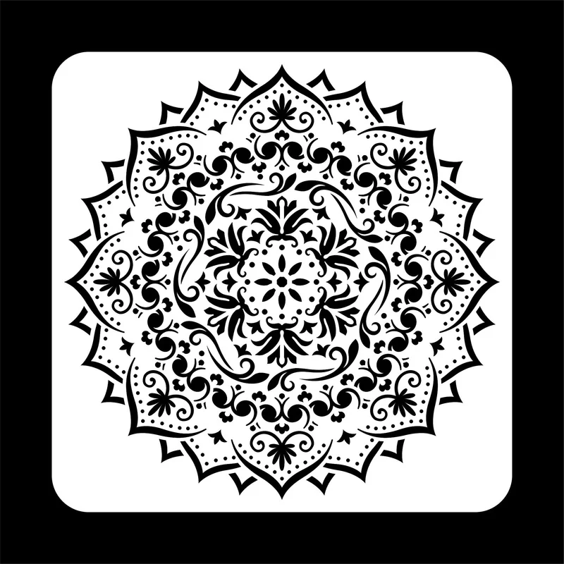 Многоразовый трафарет размером 30*30 см лазерная резка шаблон для рисования