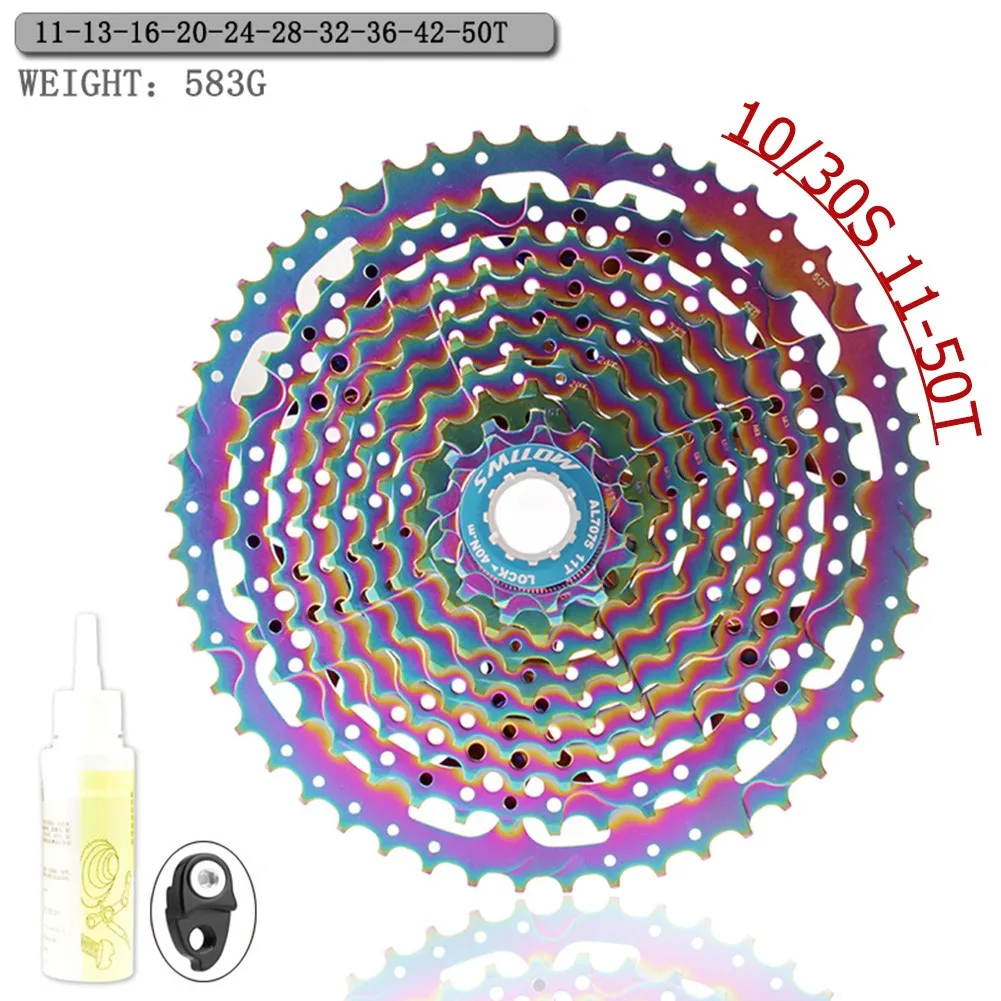 

10-скоростной свободный круг 11-50T велосипедная кассета маховик Flywheels MTB Радуга