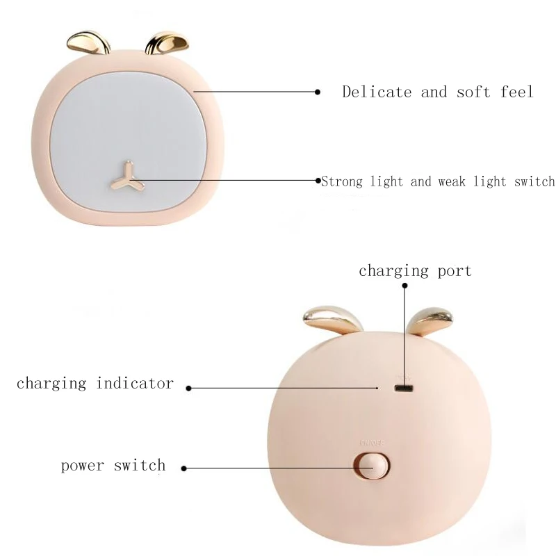 Светодиодный ночсветильник в виде кролика и оленя портативная лампа с