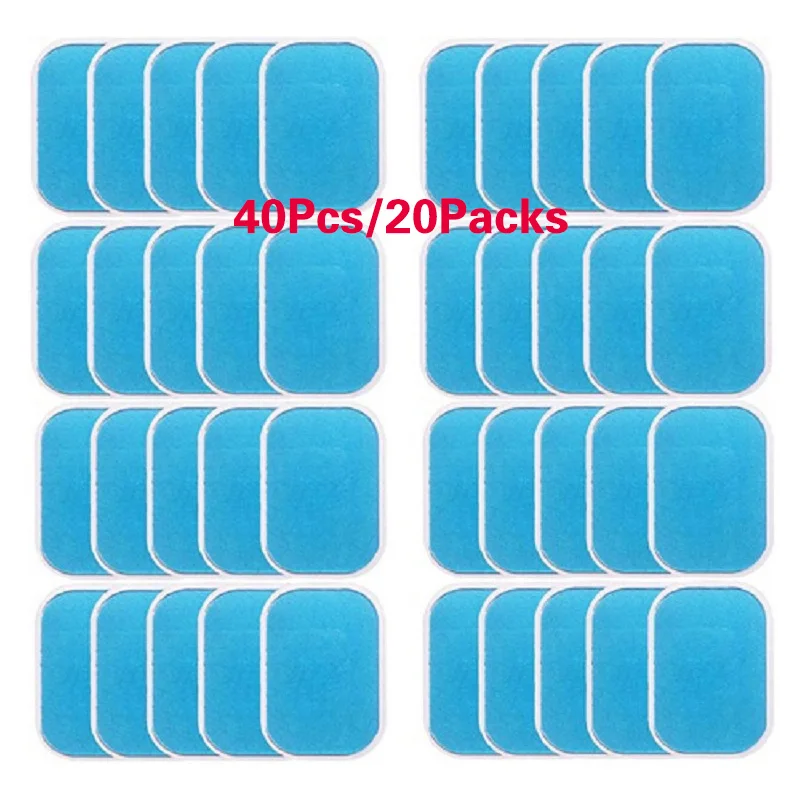 

40Pcs Replacement Gel Pads Sheet Abdominal Belt Toning Muscle Toner ABS Stimulator Hydrogel Pads Sticker AB Trainer Accessories