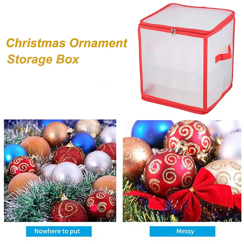 64 ячейки для рождественских шаров вместительная коробка хранения подарков