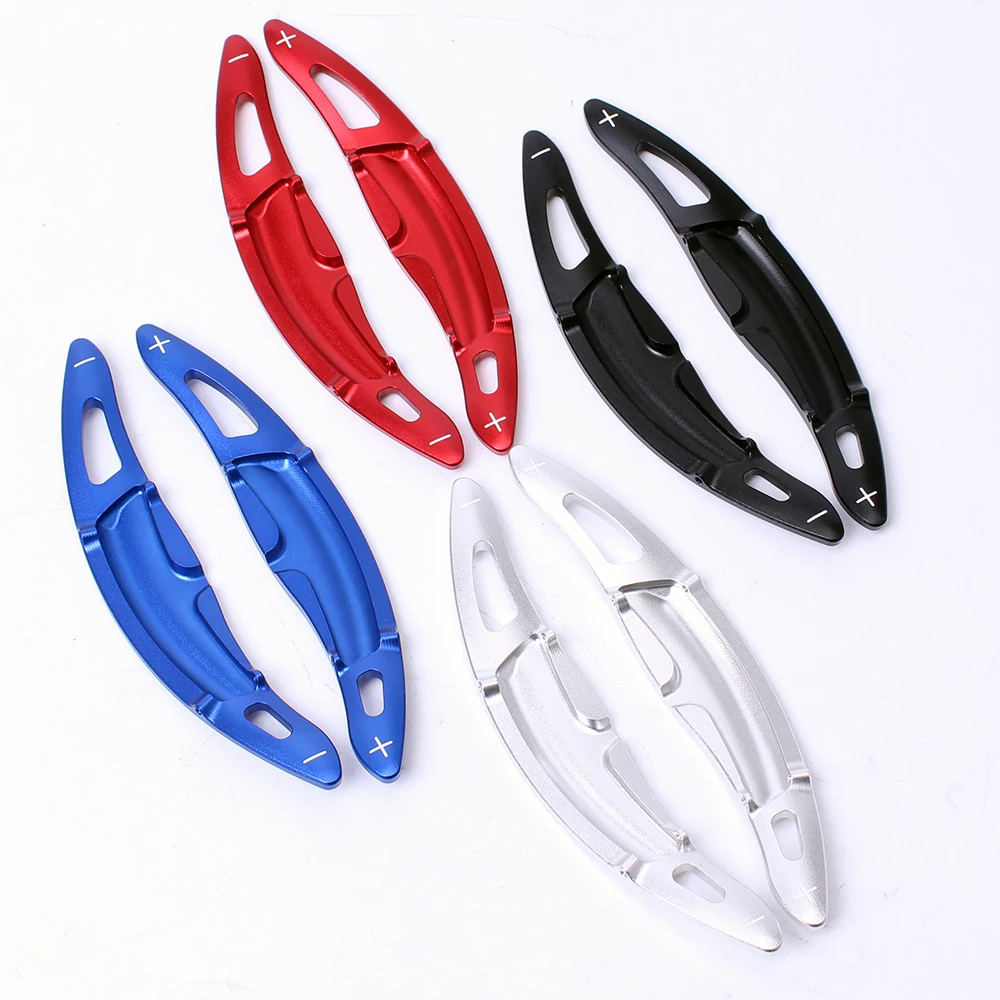 2pcs Aluminum Paddle Shift For Porsche 911 Spyder 918 Cayman 718 Panamera Macan Cayenne Car Steering Wheel Shifter DSG Stickers