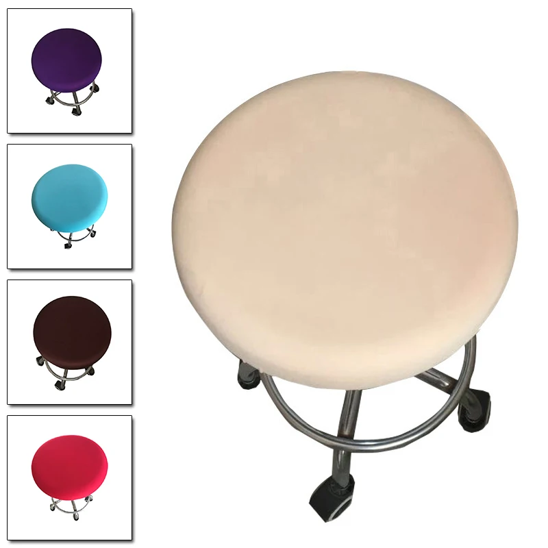 

Round Stool Cover F/ Household Office Cafe Meeting Stool Four Seasons Conference Furniture Supplies Durable Fabric Skin-friendly