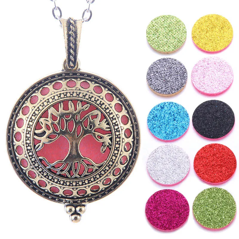 Новое бронзовое ожерелье с аромадиффузором античный открытый медальон подвеска