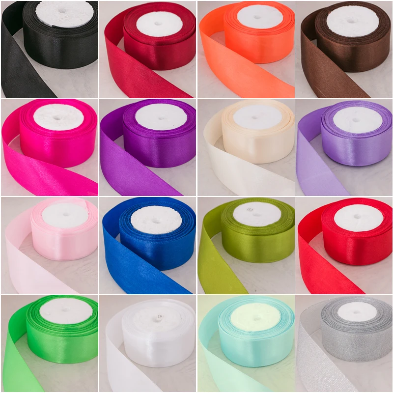 Атласная лента ширина 4 см рулон 23 м для упаковки тканей тюля сделай сам украшения