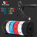 WEST BIKING Road лента для руля велосипеда EVA PU Нескользящая профессиональная велосипедная амортизирующая обертка сверхлегкие аксессуары для дорожного велосипеда