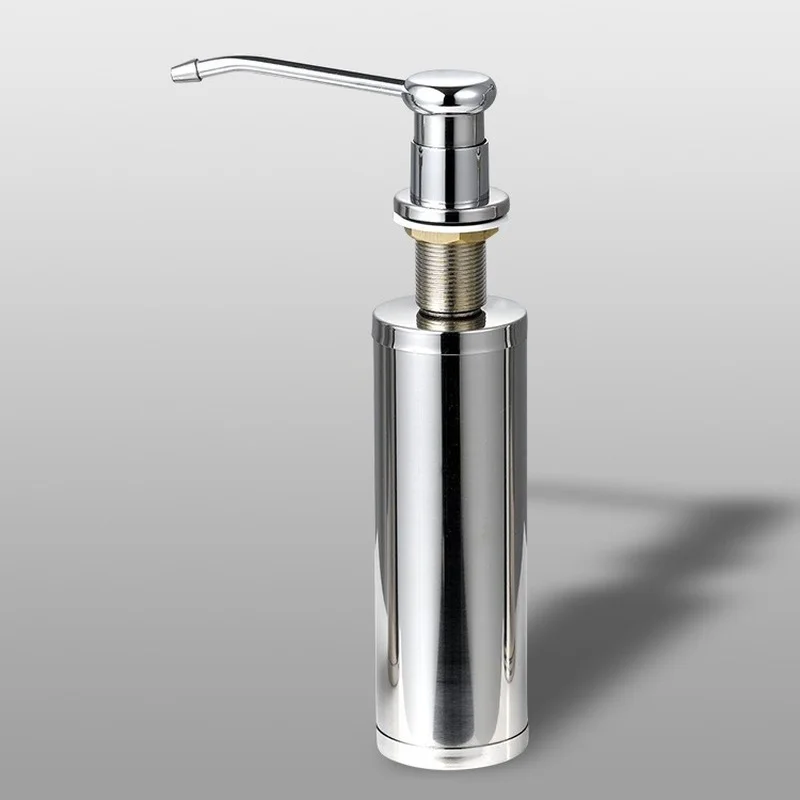 

Sink Liquid Soap Dispenser Deck Mounted Counter Soap Dispenser For Kitchen Sink Complete Brass Pump And Stainless Steel Bottle