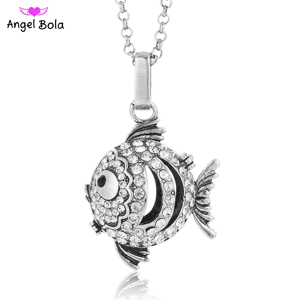 Ангел бола Стразы рыба медная звуковая клетка для беременных музыкальный