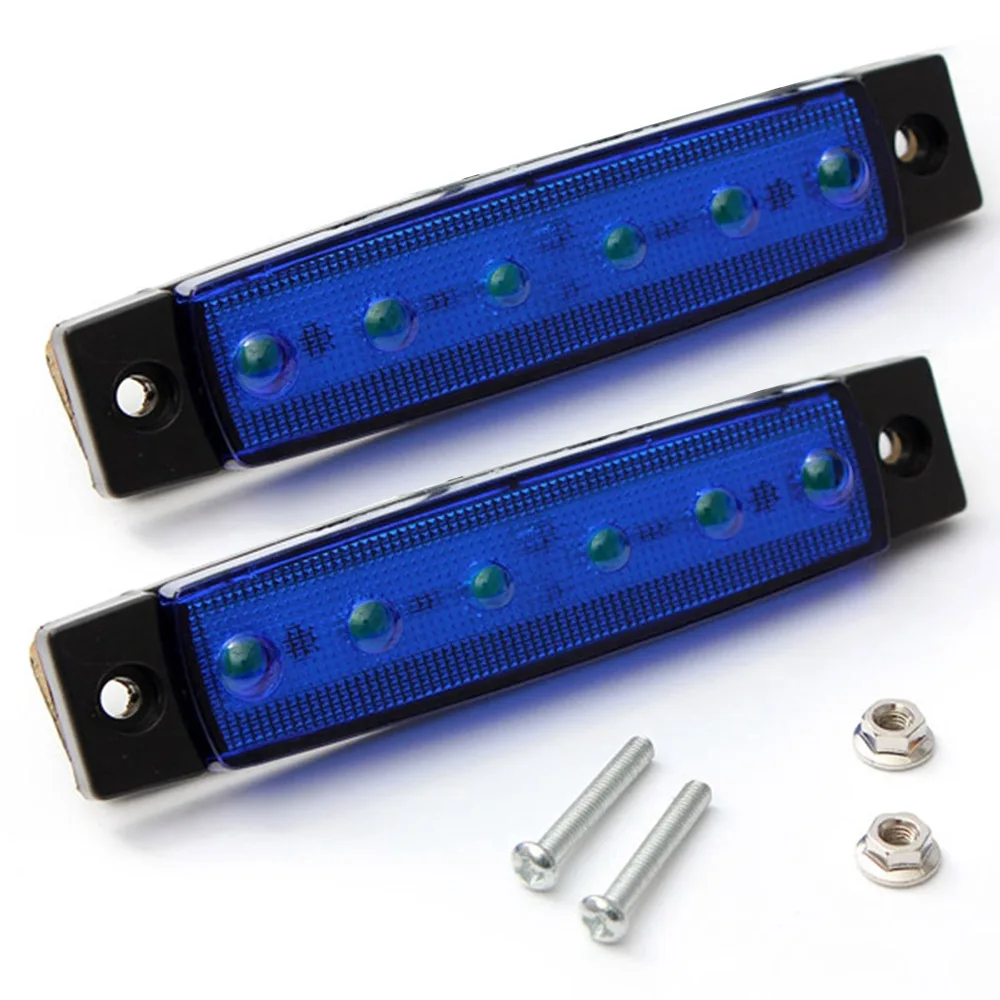 

24V 12V 10PCS/30PCS 6 SMD LED Car Turn Signal Brake Rear Warning Tail Light Lamp Truck Lorry Trailer Side Marker Indicators