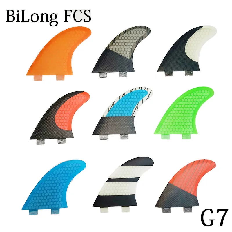Новые плавники для серфинга 3 шт. в наборе BiLong FCS box G7 Размер Стекловолоконный