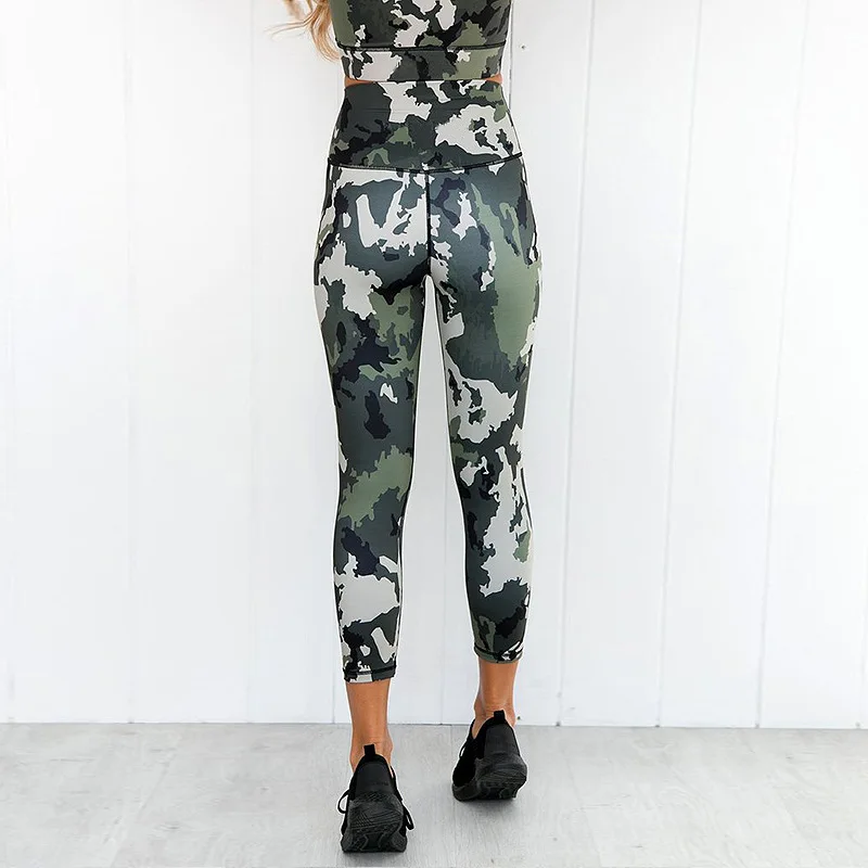 

Camo Yoga Set Fitness Suit Female 2020 Gym Wear Quick Dry Fit Workout Clothes for Women Sportswear Activewear Print Sport Set