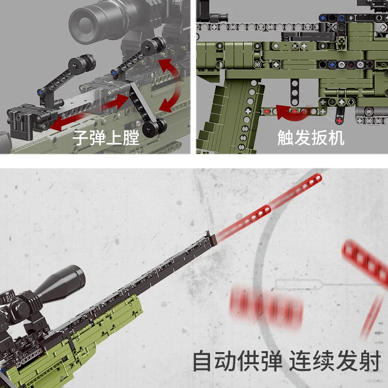 XingBao детские строительные блоки AMW снайперская игрушка семейный набор строительные блоки сборка игрушка Рождественский подарок для мальчи... от AliExpress RU&CIS NEW