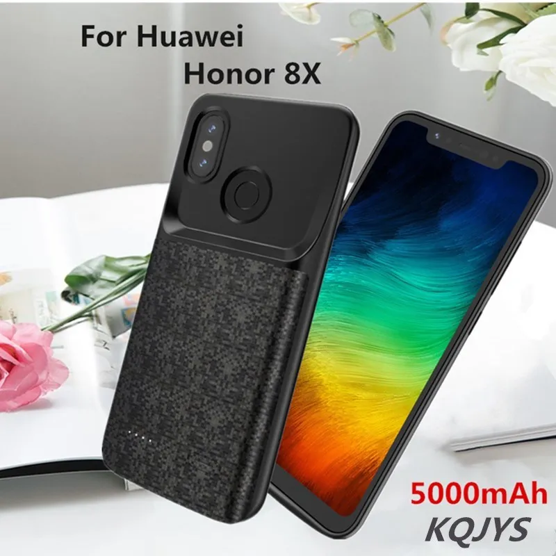 KQJYS 5000 мАч чехол для зарядного устройства для huawei Honor 8X резервный внешний аккумулятор чехол внешний задний зажим Чехол для зарядки аккумулятора