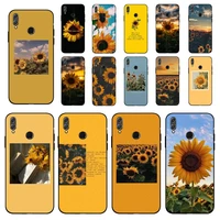 fhnblj yellow flower sunflower phone case for huawei honor 10 i 8x c 5a 20 9 10 30 lite pro voew 10 20 v30