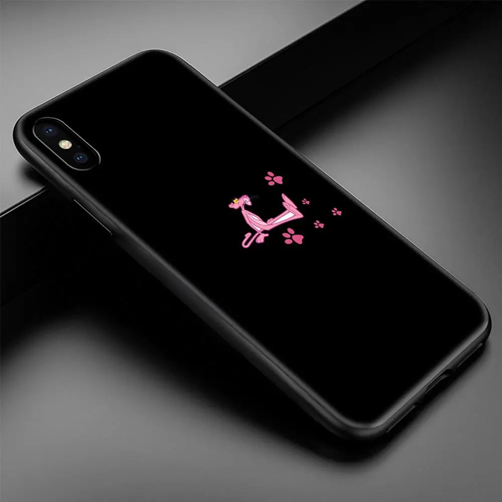 

Pink Panther Luxury Phone Case Cover for iPhone 11 12 Pro MAX 7 8 XR XS MAX X 6 6S Plus Silicone Soft TPU Coque Shell