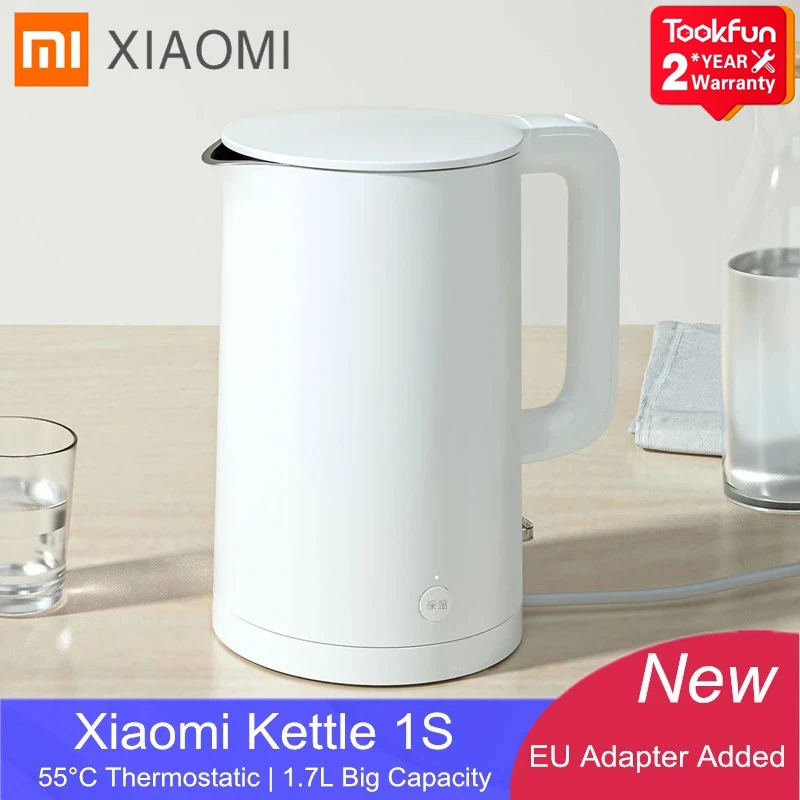 

Умный электрический чайник Xiaomi Mijia 1S, термостатический чайник из нержавеющей стали с функцией термостата для быстрого закипания