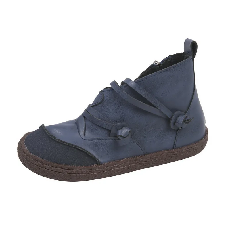 

Autumn Winter Retro Women Boots Fashion Genuine Leather Ankle Boots Zapatos De Mujer Vintage Warm Botas Botines Mujerhot 125