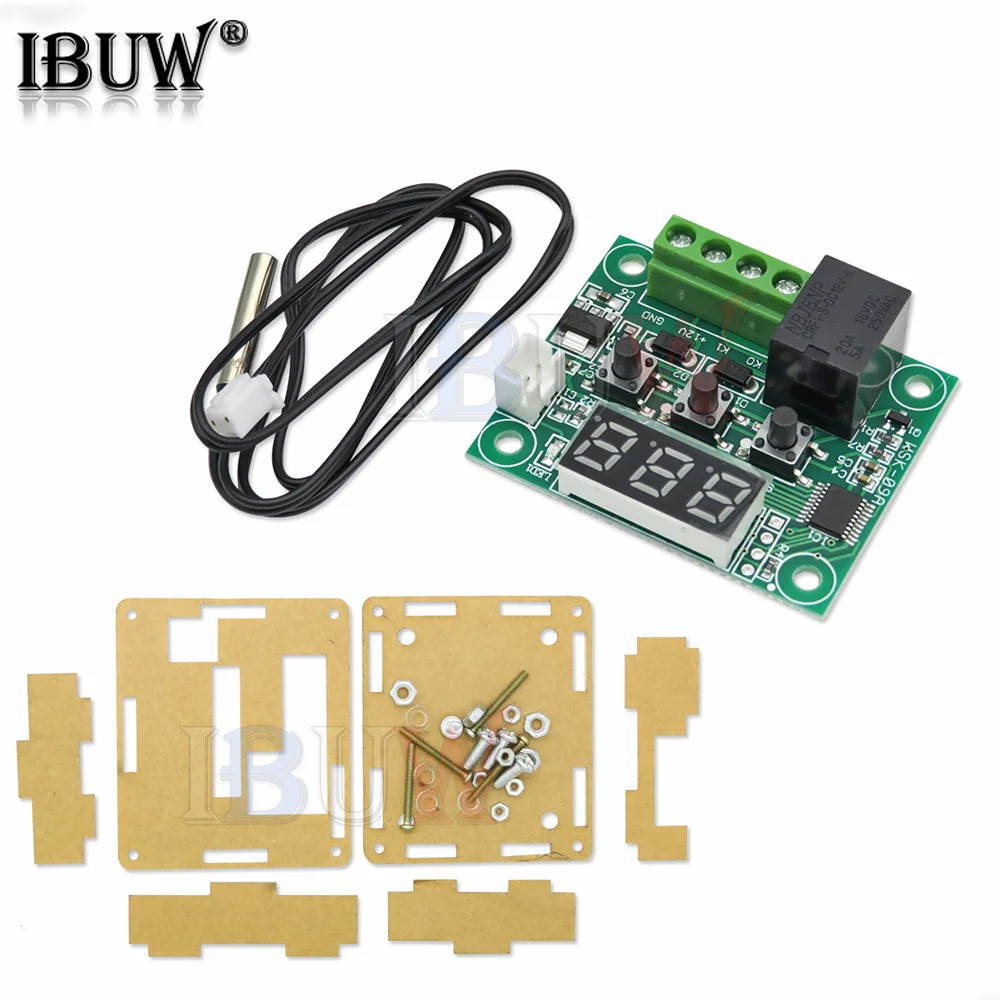W1209 -50-100C DC 12V цифровой регулятор температуры Термостат Регулятор температуры термостат переключатель пластина W1209 чехол