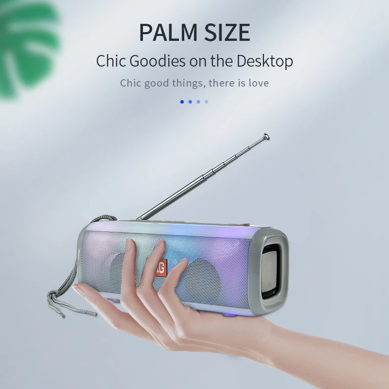 

Portable Bluetooth Speaker LED Lantern AUX Bass Sound Column Bluetooth 5.0 Outdoor Waterproof Subwoofer FM Broadcast TF Card