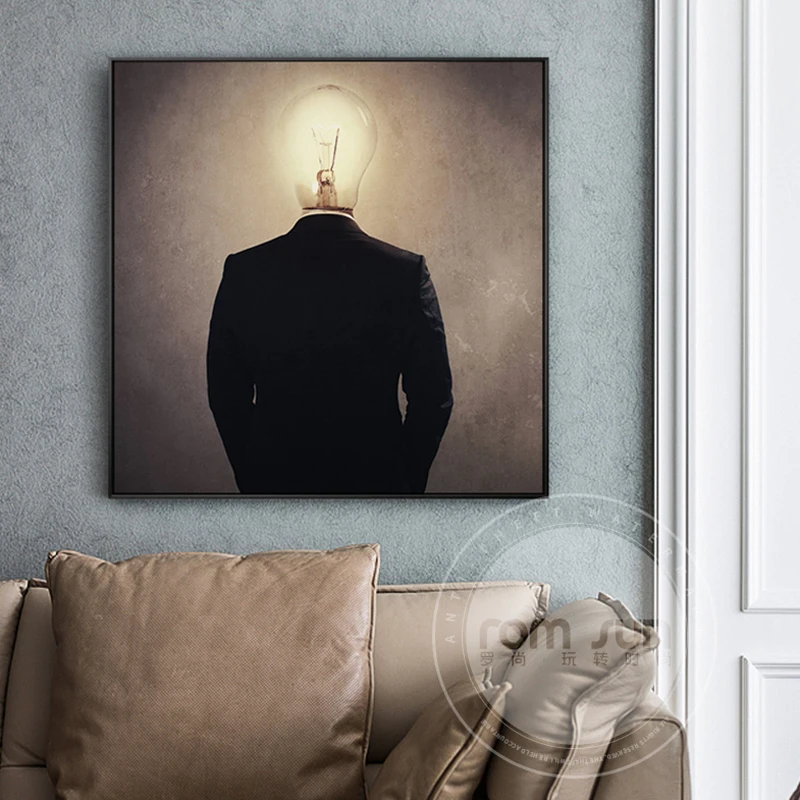 Абстрактная светильник почка Мужская Картина на холсте Современный Креативный