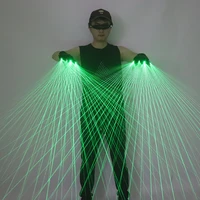 2 in 1 green laser gloves dj singer bar nightclub laser show props led robot mechanical multi ray gloves