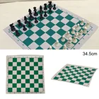 Доска для детских развивающих игр, виниловая турнирные шахматы, зеленая и белая, магнитная, P15, 2021 см, 34,5