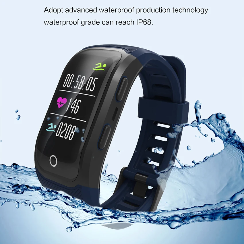 

S908 GPS Smart Armband Fitness Armband Dynamische Herz Rate IP68 Wasserdichte Smart Band G03 Tracker Smartband Uhr upgrade colo